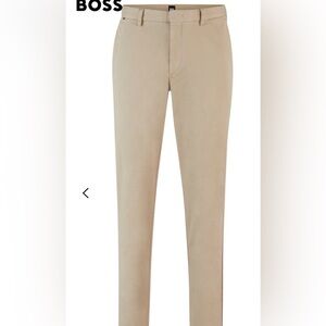 HUGO BOSS Men’s Kaito light beige smart chinos slim fit . US 32R, EU 48